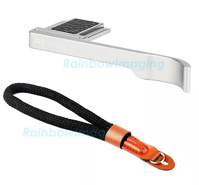 JJC Silver Aluminum Alloy Thumbs Up Grip Hand Strap Fujifilm X100V X100F X-E3 • $22.49