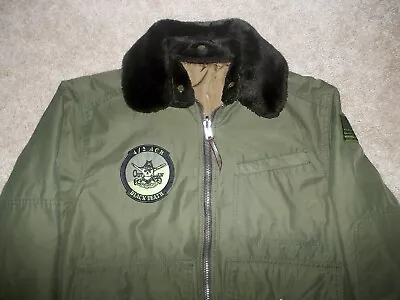 US Military SPIEWAK Fur Collar B10 FLIGHT Jacket 2nd AIR CAVALRY Outlaw Patch L • $129.99