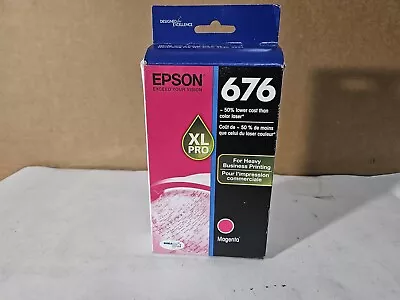 Epson 676XL Pro Magenta Ink Cartridge New Sealed 09/2021 • $13.99