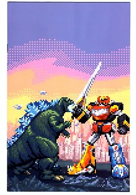 Godzilla Vs Mighty Morphin Power Rangers #1 Sanches 8-Bit Virgin Variant MMPR • $39.95