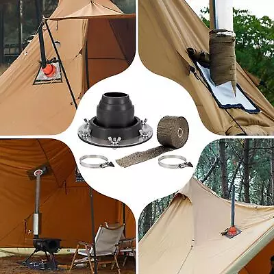 Roof Jack Pipe Boot Yurt Sheds Bell Tent Hiking Travel Stove Tent Stove Jack • $64.72