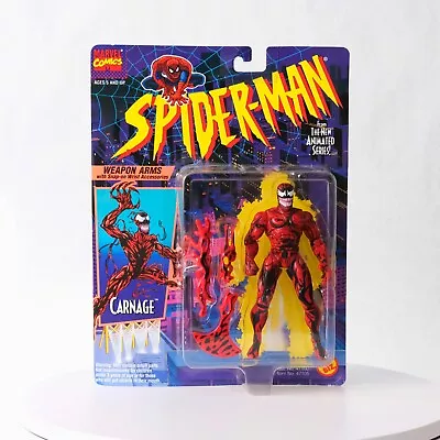 NEW ToyBiz Marvel Spider-Man Animated Series Carnage Action Figure 1994 Vintage • $34.99