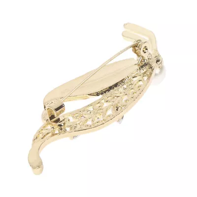 £2.92 • Buy Rhinestone Leaves Crystal Brooch Wedding Dress Up Bouquet Corsage Accessory G-MJ