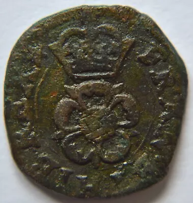 £15 • Buy Charles I, Rose Issue; Type 3, 1636-1643, Copper Farthing.                Z56-3