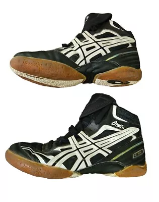 Asics Wrestling Shoes Mens Size 7.5 Split Second V Black White Vintage Rare • $47.15