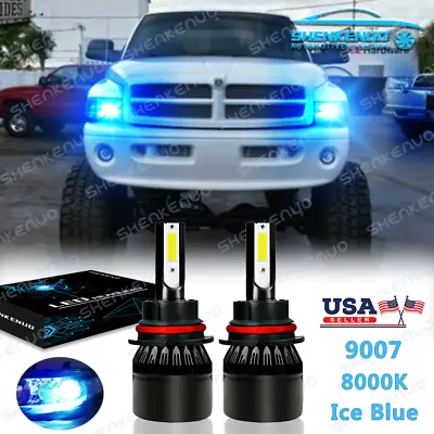 8000K 9007 LED Headlight Bulbs Hi/Low Beam For Dodge Ram 1500 2500 3500 02 - 05 • $17.62