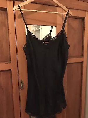  Victorias Secret  Black Pencil Straped Nightie... Size...l • $7