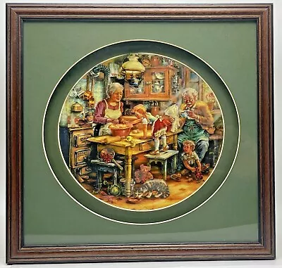 Vintage 3D Shadow Box Layered Paper Dimensional Framed Baking Grandma Grandpa • $29.95