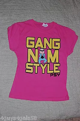 Girls S/S Pink T-Shirt GANGNAM STYLE Music By Psy SIZE  L 10-12  XL 14-16 • $12.99