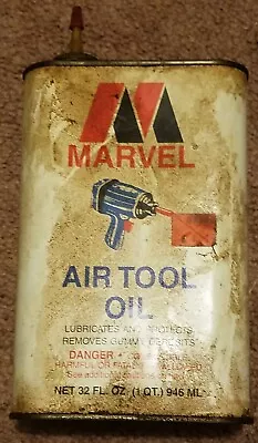 Marvel Air-Tool Oil In 32 Fl. Oz. Can Vintage  • $9.95