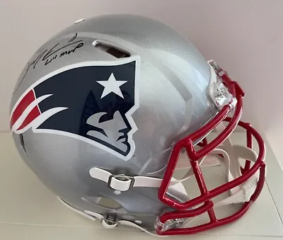 $459 • Buy Julian Edelman Patriots Autographed Riddell Helmet With “SB 53 MVP” Inscription 