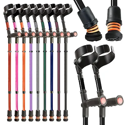 Flexyfoot Crutch Closed Cuff Soft Grip Crutches Shock Absorb Ferrule • £66.95