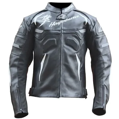 New HAYABUSA SUZUKI Motorbike/Motorcycle Leather Jacket Racing Biker Leather Jac • $149.99