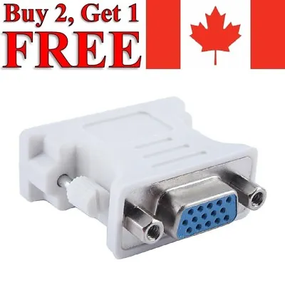 DVI-I Male To VGA Female Converter Adapter 24+5 Dual Link 15 Pin For PC • $3.23