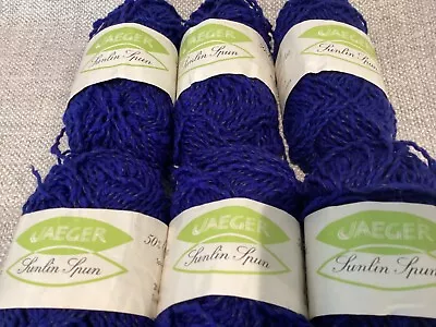 JAEGER Vintage KnittingYarn Qty 6 Balls X 1oz SUNLIN SPUN Linen Blend • £5.99