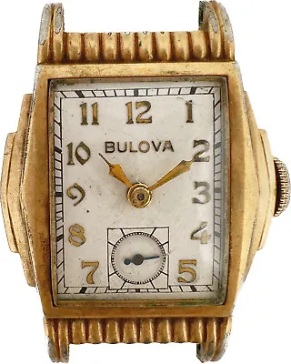 Vintage Bulova Winston 15 Jewel Men's Mechanical Wristwatch 10AE 10k RGP F Parts • $50