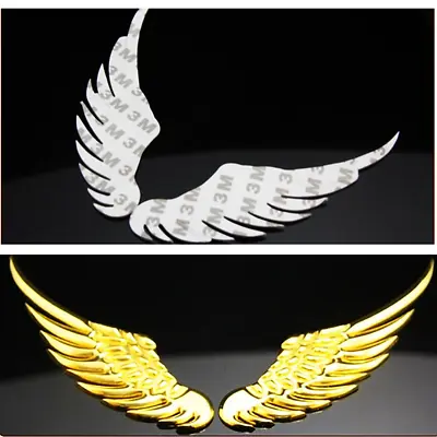 3D Golden Metal Angels Wing Car Auto Decoration Emblem Badge Decal Logo Sticker • $7.89