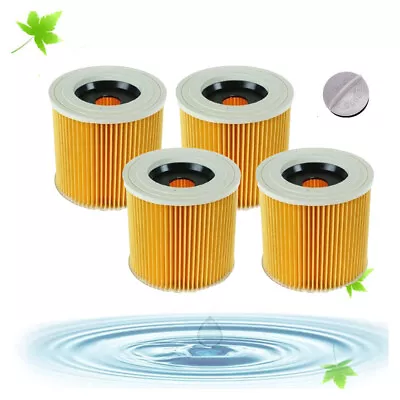 4x Cartridge Filter For Karcher WD WD2 WD3 Series Wet & Dry Vacuum Cleaner Set • $27.88