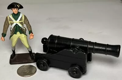 Vintage 90s Lead Soldier 2-1/2” And Metal Cannon Penncraft Miniature 3” Long • $20