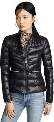 Mackage Petra Down Puffer Jacket Black Size Large High Shine • $205