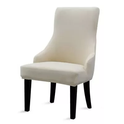  Stretch Wingback Side Chair Slipcover-Accent Chair Cover Slipcover 1 Beige • $31.71