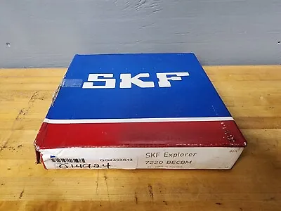 SKF Angular Ball Bearing Bearing 7220 BECBM 100x180x34 40deg Contact Angle • $299.99