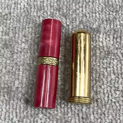 Vintage Lipstick Lot Of 2 Broken Wont Turn Coral Fantasy Titan Pink Gold Case • $6.95