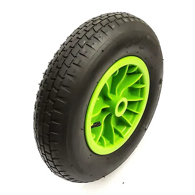 16 Inch 4.80/4.00-8 Wheel & Tyre Lime Green 4 Ply 1  Bore Boat Launch Trolley • £19.99