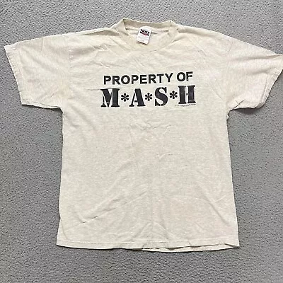 Vintage MASH Shirt Adult XL Heather Gray T Shirt 1998 Army Military Mens XL • $19.88