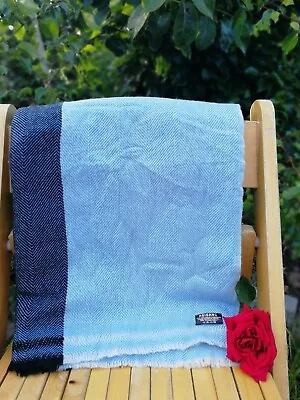 £39.99 • Buy Pure Cashmere Blankets Nepalese Handmade Pale Blue With Broder                  