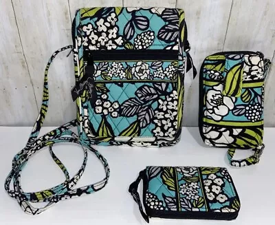 Vera Bradley ISLAND BLOOMS Mini Hipster + Wristlet/Phone Holder + Card Wallet • $39.95