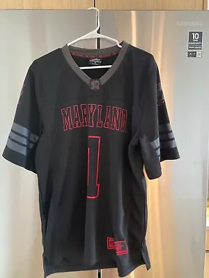 #1  University Of Maryland  NCAA  Colosseum Black  Football Jersey Adult Medium • $21.11