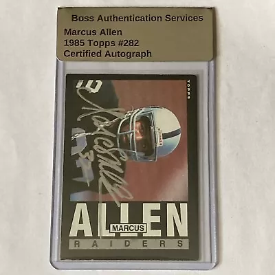 Marcus Allen BAS Certified Auto Autograph Signed 1985 Topps Los Angeles Raiders • $0.99