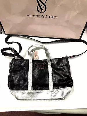 Victoria's Secret Black And Silver Crossbody Bag Purse NWT • $9.99