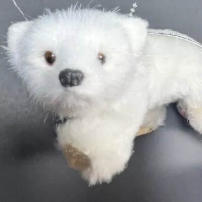 Faux Fur Over Plastic Mold Ornament Polar Bear Cub • $15