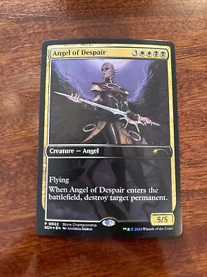 Angel Of Despair - Mtg Foil Full Art Store Championship Promo Rare  Nm/m • $4