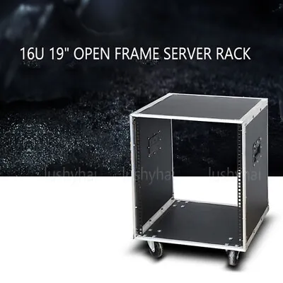 16U Rackmount Open 19  Frames Rack Equipment Server Case Floor Rack W/wheels • £94.85