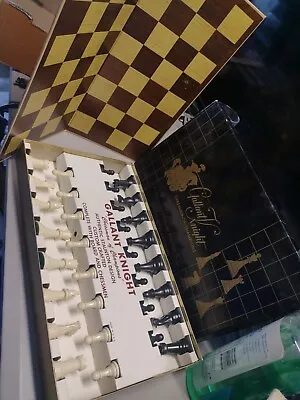 $23.39 • Buy Vintage Gallant Knight Chessmen Of Champions Staunton Chess Set 100% Complete.
