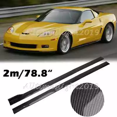 Carbon For Corvette C5 C6 1997-2013 Side Skirt Extension Rocker Panel Splitter • $62.95