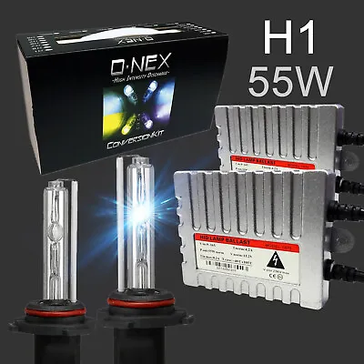A1 XENON H1 High Power HID Kit AC 55W Premium Slim Ballast Headlight Bulbs • $45.49