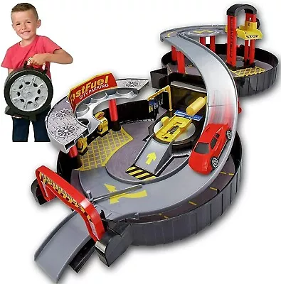 Chad Valley Foldable Wheel Garage Playset With Car Children's Kids *100% NEW* • £19.05