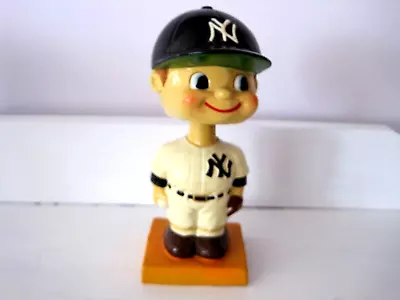 Vintage New York Yankees MLB Square Orange Base Nodder Japan Bobblehead • $249.99