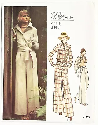 Vogue Americana Anne Klein 2826 Jacket & Pants Size 12 Uncut • $15