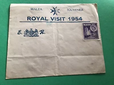 Malta Souvenir 1954 Stamps Cover  A10676 • £8