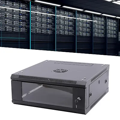 4U 4 Post Server Rack Network Enclosure 24'' Locking Drawer Data Storage Cabinet • $84.55