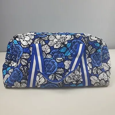 Vera Bradley Weekender Duffle Bag 21  Blue Lagoon Floral Shoulder Double Handle  • $54.87