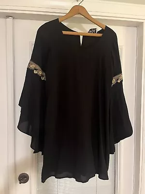 VAVA By Joy Han Women Black Casual Dress XS EMBROIDERY • $18.90