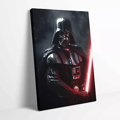 Star Wars Darth Vader Portrait Art Stretched Canvas Print Wall Art More Sizes • £12.99