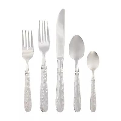 Vietri Martellato Collection Italian Flatware Hammered 18/10 Forged Steel Sets ( • $155.71