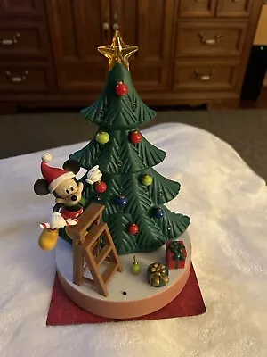 Disney Christmas Animated Mickey Mouse Decorating The Tree Music LED Lights • $19